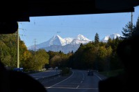 バスから見たアルプス山脈