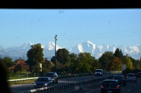 バスから見たアルプス山脈