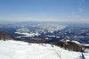 網張温泉スキー場の山頂からの眺め
