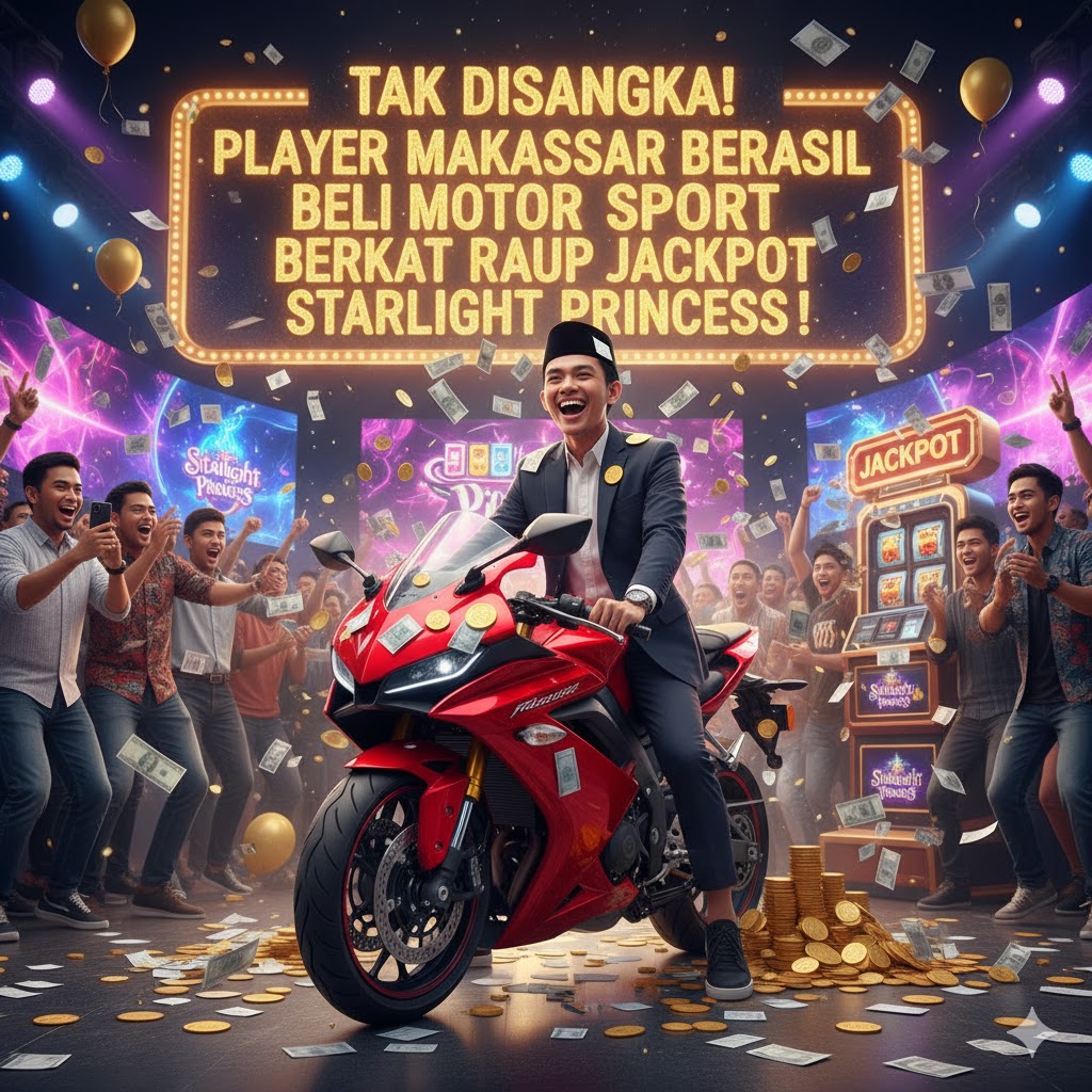 Tak Disangka, Player Makassar Berhasil Beli Motor Sport Berkat Raup Jackpot Starlight Princess!